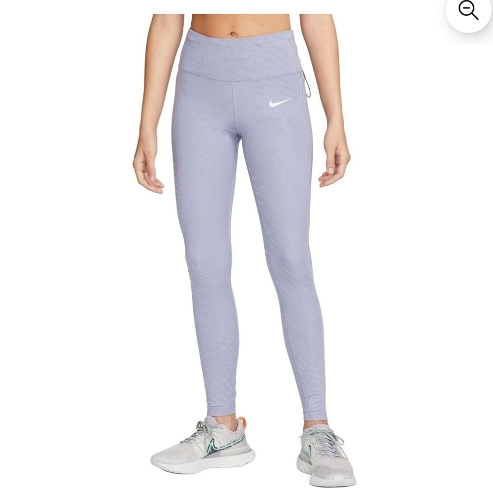NWT Nike Fast Full Length Dri Fit Run Division High-Rise Leggings Indigo Haze XS - Picture 1 of 13